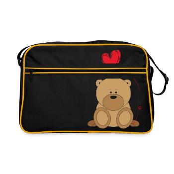 Teddy Love - Retro Bag - black/gold - Front