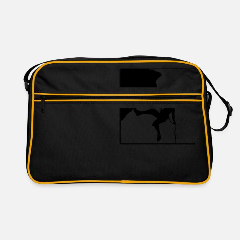 Klettern - Retro Tasche - Schwarz/Gold