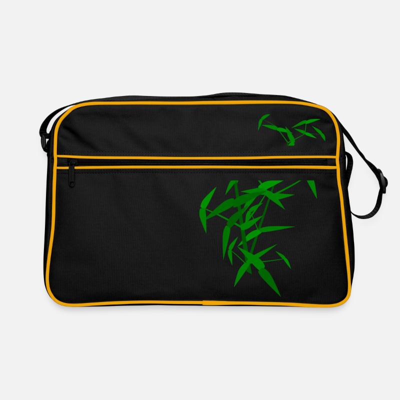 Bambus - Retro Tasche - Schwarz/Gold