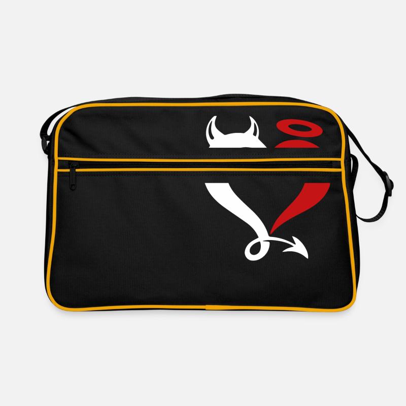 Angel and devil lovers. - Retro Bag - black/gold