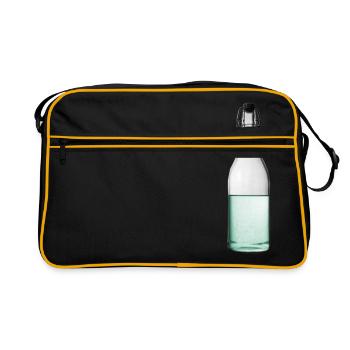 Water bottle bottle cork - Retro Bag - black/gold - Front