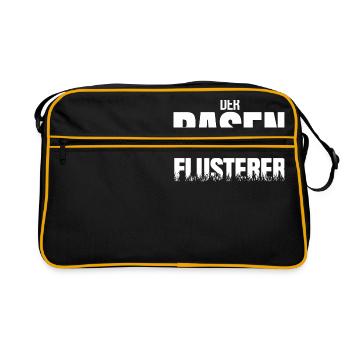 Der Rasenflüsterer I Hecke Garten Gärtner - Retro Tasche - Schwarz/Gold - Vorne
