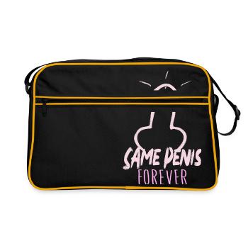 Same Penis Forever Junggesellinnenabschied - Retro Tasche - Schwarz/Gold - Vorne