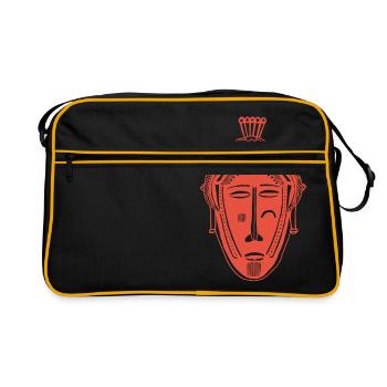 Afrika Maske - Retro Bag - black/gold - Front