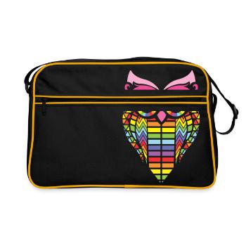 RAINBOW OWL - Sac Retro - noir/or - Devant