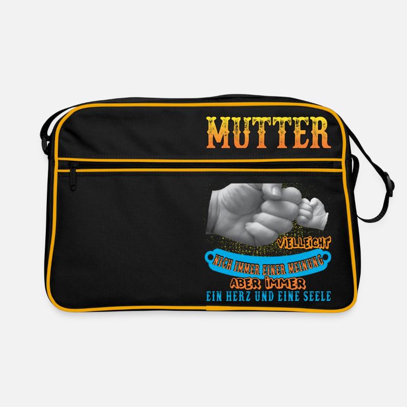 mutter und tochter - Retro Tasche - Schwarz/Gold