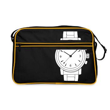 clock time clock time hourglass hourglass19 - Retro Bag - black/gold - Front