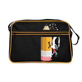 Nice and sharp - Retro Bag - black/gold - Front