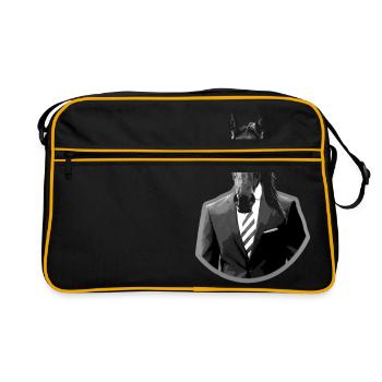 Cheval en costume - Sac Retro - noir/or - Devant