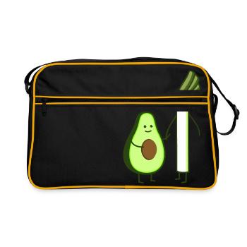 Leeks and avocado - Retro Bag - black/gold - Front