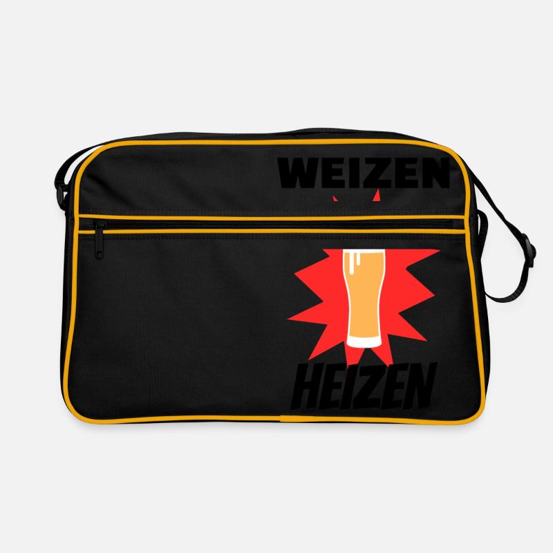 Weizen am Heizen Alkohol Weizenbier Bier Retro Tasche