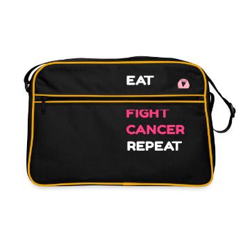 Cancer Loop Fight Against Cancer Gift - Retro Bag - black/gold - Front