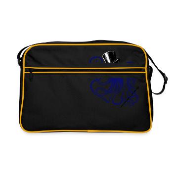 Octopus Magician Vodoo Monster Octopus Squid Ink - Retro Bag - black/gold - Front