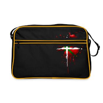 Drapeau Basque tâche 2 - Sac Retro - noir/or - Devant