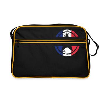 Hélicoptère hélicoptère france étoilée française - Sac Retro - noir/or - Devant