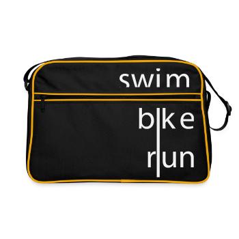 Triathlon - Retro Tasche - Schwarz/Gold - Vorne