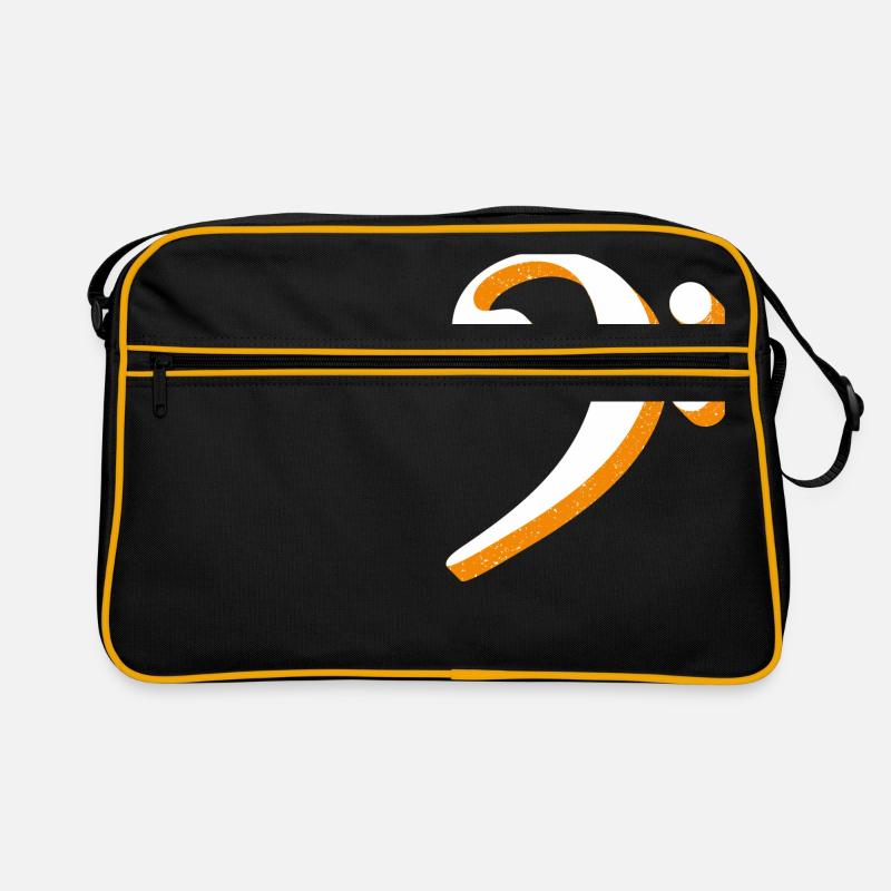 Clé de basse avec l'univers des étoiles de l'espace Sac Retro