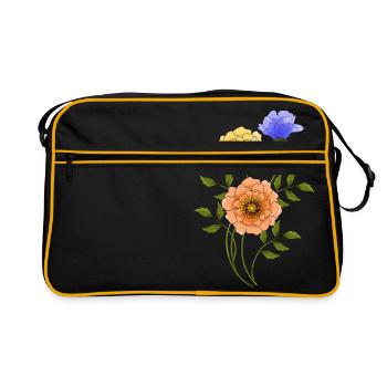Fleurs - Sac Retro - noir/or - Devant