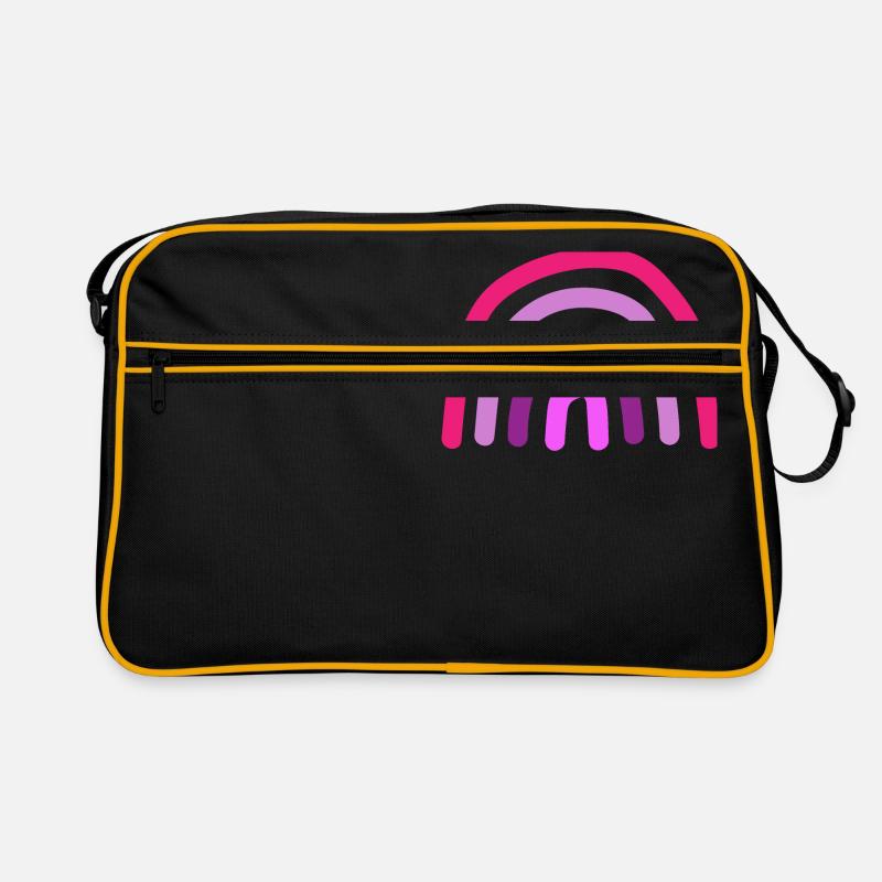 Rosa Regenbogen Retro Tasche