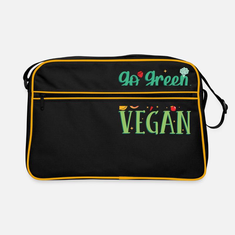 GO GREEN VEGAN Retro Tasche