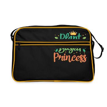PLANT BASED PRINCESS - Retro Bag - black/gold - Front