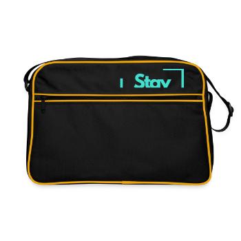 Stay Strong - Retro Tasche - Schwarz/Gold - Vorne