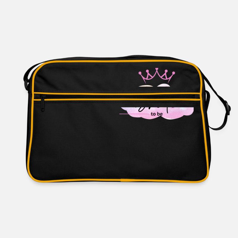 Bride to be - Rainbow Cloud with Crown - Retro Bag - black/gold