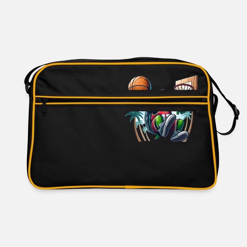 Basketball Schildkröte Dunking cool Geschenk Retro Tasche