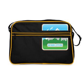 Geigelstein - Retro Tasche - Schwarz/Gold - Vorne
