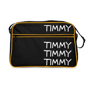 Geschenk für Timmy - Retro Tasche - Schwarz/Gold - Vorne