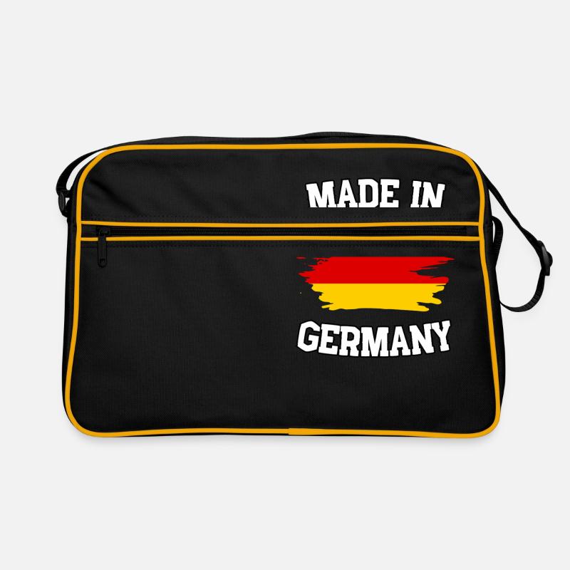 Made in Germany - Retro Tasche - Schwarz/Gold