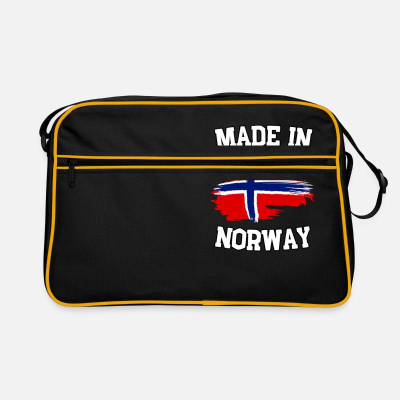 Made in Norway - Retro Tasche - Schwarz/Gold