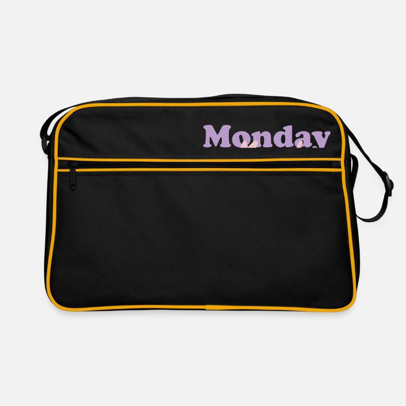 Monday Mood - Retro Tasche - Schwarz/Gold