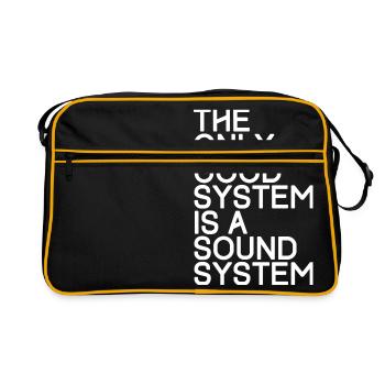 The only good system is a sound system - TECHNO - Retro Bag - black/gold - Front
