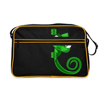 Chameleon - Retro Bag - black/gold - Front