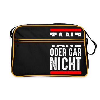 Tanz oder gar nicht - Retro Tasche - Schwarz/Gold - Vorne