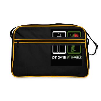 Cadeau de guerre de la marine de la police militaire des forces armées de Mariens - Sac Retro - noir/or - Devant