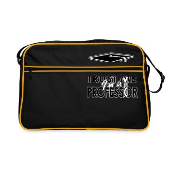 Professor Mentor College Tutor Prof Maestro Geschenk - Retro Tasche - Schwarz/Gold - Vorne