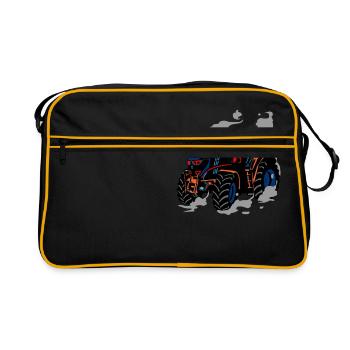 Tractor Pulling Power Full Pull Motorsport Gift - Retro Bag - black/gold - Front