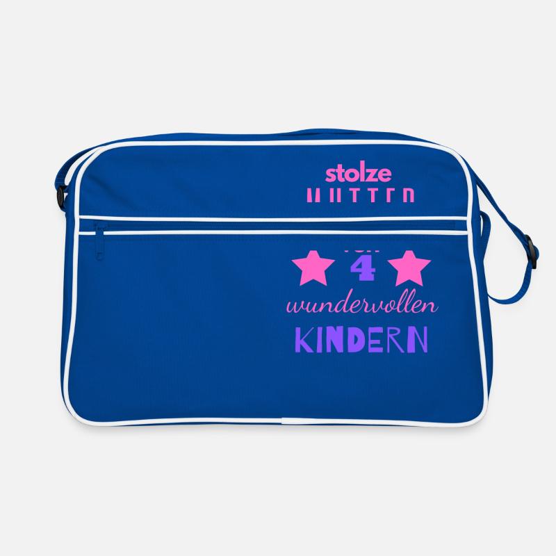 stolze Mutter von vier Kindern Retro Tasche
