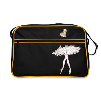 ballerine dorée - Sac Retro - noir/or - Devant
