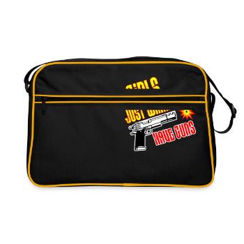 Girls Guns Bullets Weapon Bullets Pistol Gift - Retro Bag - black/gold - Front