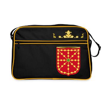 Armoiries 2000px du Royaume de Navarre Var - Sac Retro - noir/or - Devant