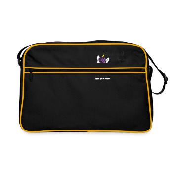 Einhorn Montag - Retro Tasche - Schwarz/Gold - Vorne