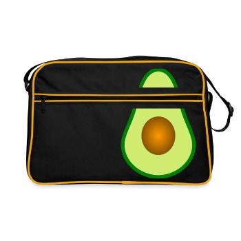Avocado with core design to personalize - Retro Bag - black/gold - Front