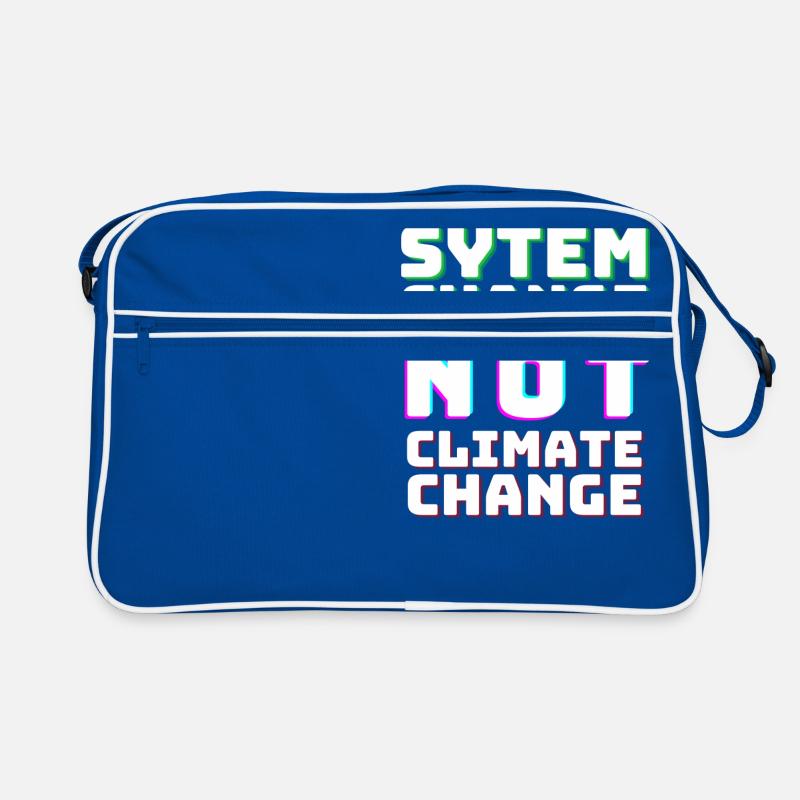System Change not Climate Change Retro Tasche