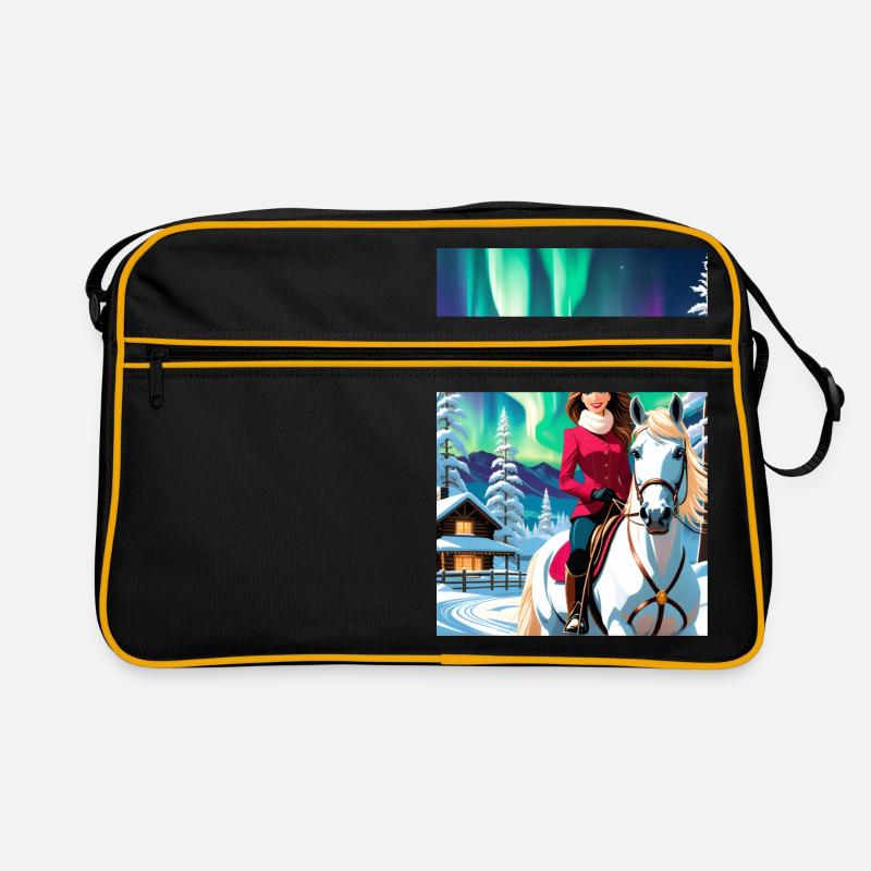 personalisiertes Design-Muttergeschenk - Retro Tasche - Schwarz/Gold