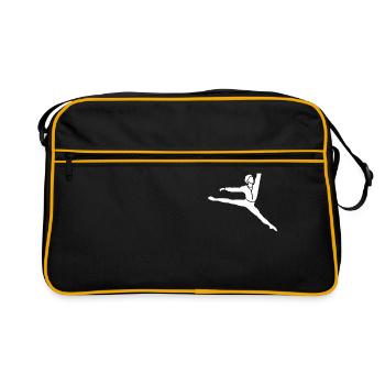 Silhouette de danseuse danseuse ballerine - Sac Retro - noir/or - Devant