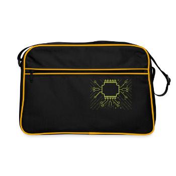 Computer Scientist Admin Hardware CPU - Retro Bag - black/gold - Front