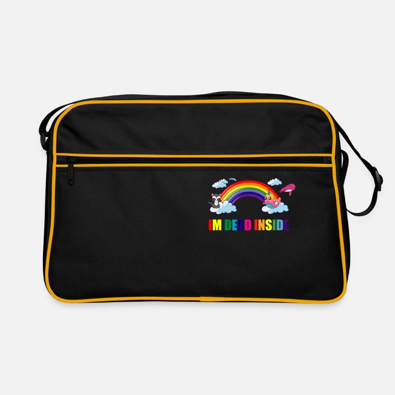 Im dead inside - Retro Tasche - Schwarz/Gold